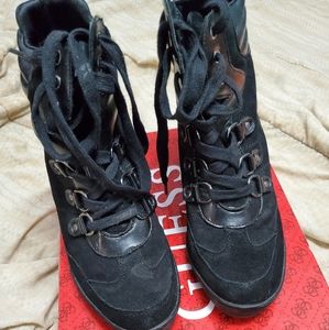 GUESS wedge heel sneakers/booties